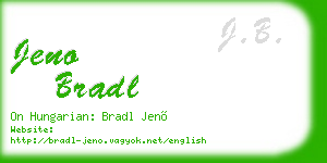 jeno bradl business card
